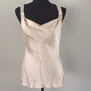 Size S, WHBM Beige silk blouse
